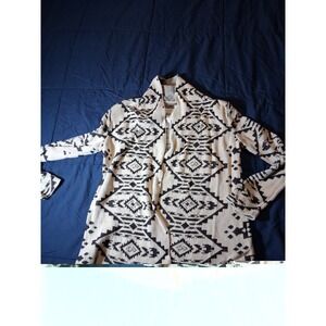 BillaBong Aztec‎ Southwestern Open Front  Cotton Sweater Women's medium